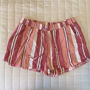 Striped Linen Shorts